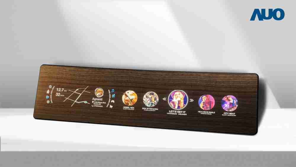 传奇国际研发全球最高穿透度达80%的AmLED木纹显示器，，可于使用时呈现高亮度、、、、清晰可见的信息，，，并在不使用时回归为单纯的饰板，，，，节能兼具美观