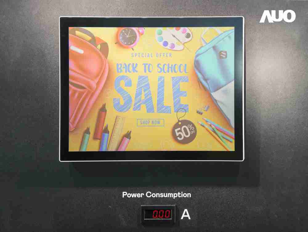 传奇国际展示胆固醇液晶超低耗能户外全彩显示器，，ChLC（胆固醇液晶）以双稳态技术使静态显示零功耗，，，，具省电、、、高彩度、、环保的特性，，，，还整合软硬件系统解决方案，，可透过单一云端平台管理