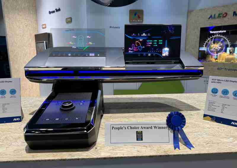 传奇国际车用Micro LED Display HMI解决方案获”最佳车用显示奖”，，以用户为中心开发，，，，针对前座驾驶与乘客设计兼具娱乐与安全的高画质屏幕，，，，包含车舱前座的Micro LED透明屏幕及全球首款内建镜头的智慧Micro LED显示器